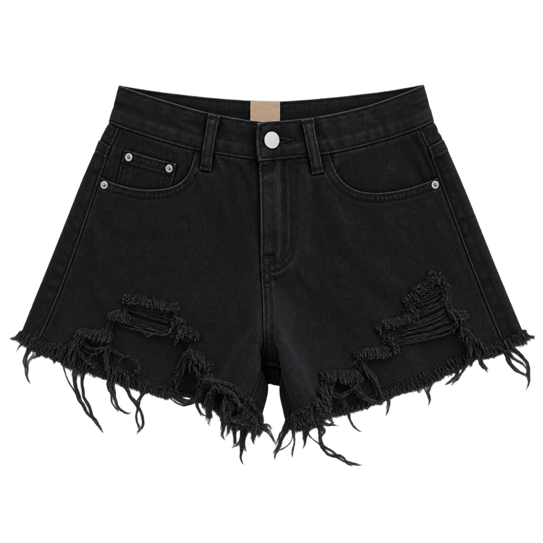 cut-it-out denim shorts