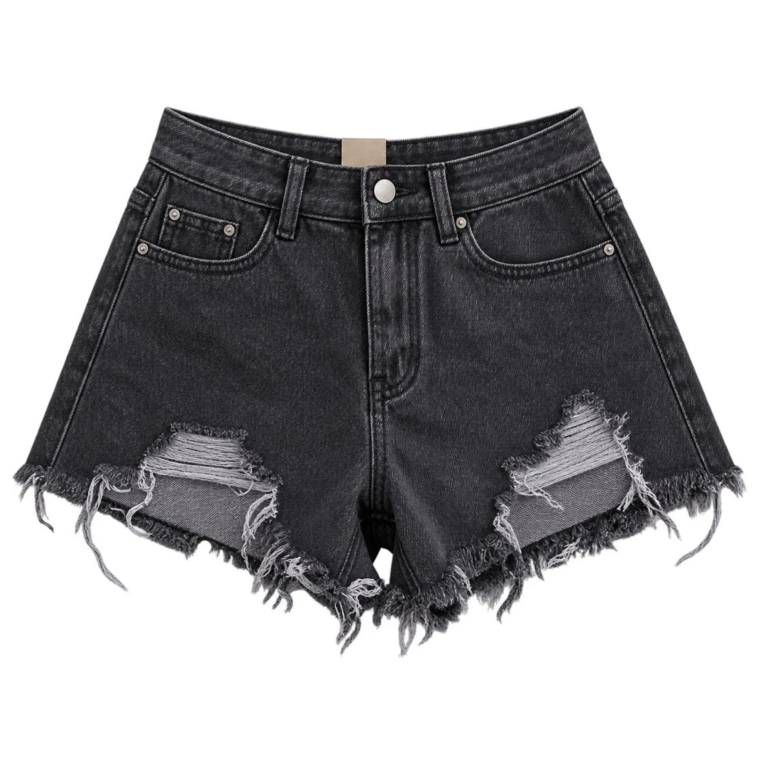cut-it-out denim shorts