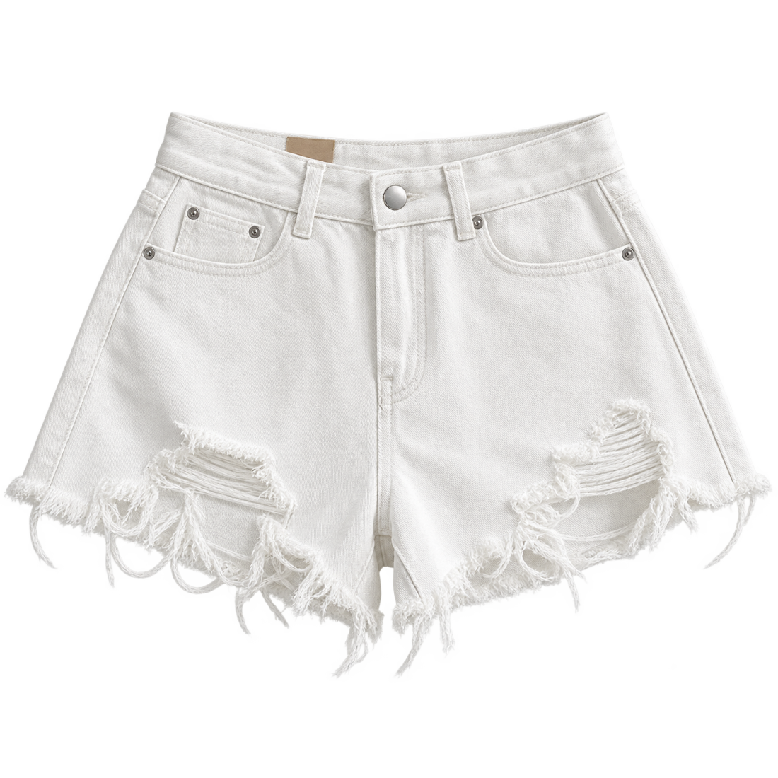 cut-it-out denim shorts